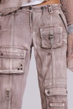 Ara Low-Rise Washed Cargo Trousers - Image 7