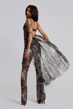 Snake Laced Mesh Trousers - Image 6
