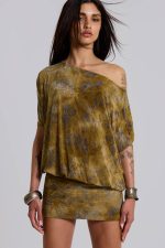 Ophidian Devore Backless Mini Dress - Image 2