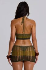 Amir Crochet Halter Mini Dress - Image 4