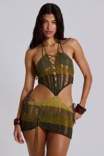 Amir Crochet Halter Mini Dress - Image 7