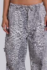 Snow Leopard Parachute Pants - Image 3