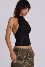 Black Zene Backless Top - Image 2