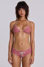 Freda Gingham Mini Short Bikini Bottoms - Image 13
