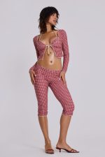 Freda Gingham Swim Capri Trousers - Image 9