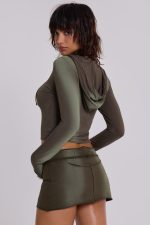 Tacha Zip Through Ombré Crop Hoodie - Image 13