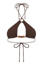 Poseidon Zig Zag Knit Halter Bikini Top - Image 7