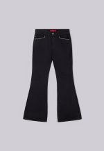 Jet Black Studded Drift Flared Jeans - Image 2