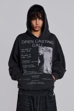Open Casting Black Hoodie - Image 9