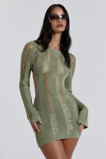 Khaki Umbra Mini Dress - Image 6