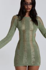 Khaki Umbra Mini Dress - Image 4