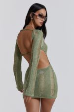 Khaki Umbra Mini Dress - Image 2