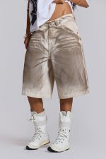 Sand Oil Wash Colossus Jorts - Image 3