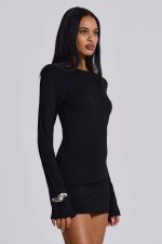 Black Wings Mesh Dress - Image 3