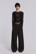 Black Pinstripe Goliath Suit Pants - Image 10