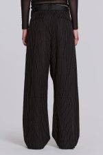 Black Pinstripe Goliath Suit Pants - Image 8