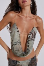 Asteria Backless Top in Grey - Image 5
