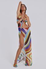 Oliana Draped Maxi Dress - Image 4