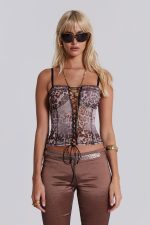 Zelda Lace Up Corset Top - Image 4