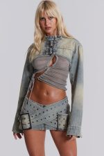 Denim Assassin Micro Mini Skirt - Image 2