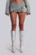 Denim Assassin Micro Mini Skirt - Image 8