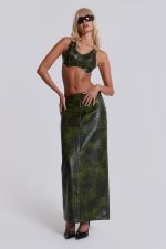 Venom Faux Leather Bralette Top - Image 8