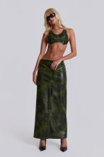 Venom Faux Leather Bralette Top - Image 3