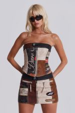 Daytona Vegan Leather Corset Top - Image 11