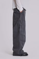 Vintage Grey Parachute Cargo Pants - Image 5