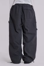 Vintage Grey Parachute Cargo Pants - Image 3