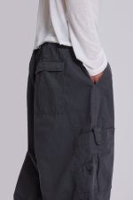 Vintage Grey Parachute Cargo Pants - Image 4