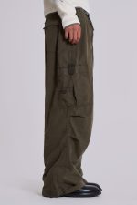 Khaki Parachute Cargo Pants - Image 4