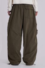 Khaki Parachute Cargo Pants - Image 3