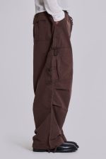 Brown Parachute Cargo Pants - Image 4