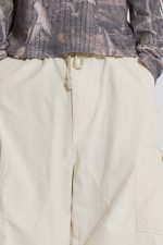 Ecru Parachute Cargo Pants - Image 7