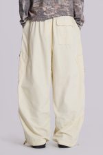 Ecru Parachute Cargo Pants - Image 3