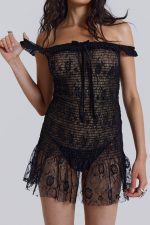 Rita Mini Dress in Black - Image 6