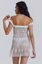 Rita Mini Dress in White - Image 2