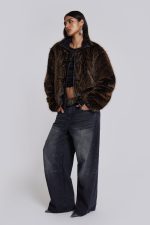 Brown Mendoza Faux Fur Jacket - Image 2