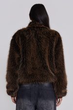 Brown Mendoza Faux Fur Jacket - Image 5