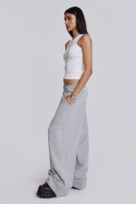 Grey Marl Baggy Monster Joggers - Image 2