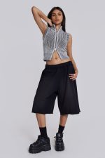 Washed Black Monster Jogger Shorts - Image 6