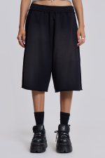 Washed Black Monster Jogger Shorts - Image 2