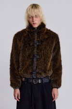 Brown Mendoza Faux Fur Jacket - Image 10