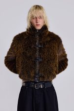 Brown Mendoza Faux Fur Jacket - Image 14