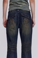Embroidered Bass Flared Jeans - Image 3