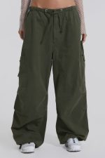 Khaki Parachute Cargo Pants - Image 4