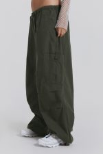 Khaki Parachute Cargo Pants - Image 5