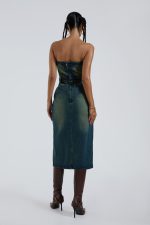 Liberty 2 In 1 Detachable Denim Blue Midi Dress - Image 4