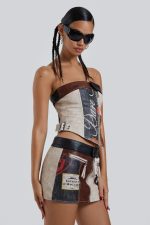 Daytona Vegan Leather Corset Top - Image 4
